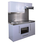 1500mm Platinum Eyeline Mini Kitchen with Wall Cupboards